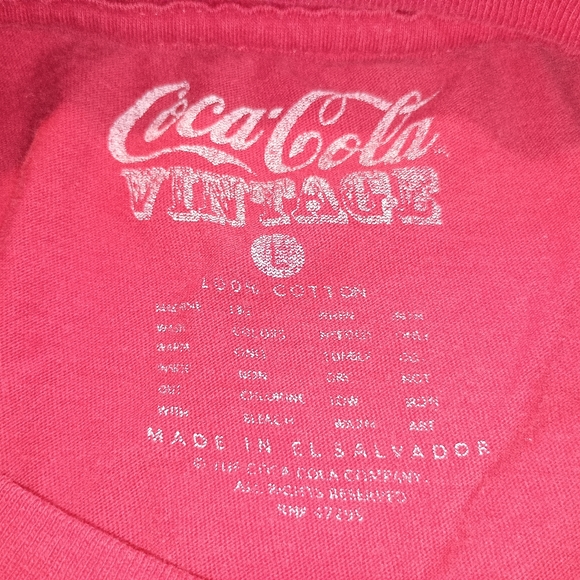 COCA-COLA RETRO T-SHIRT - Large // Vintage style drink brand graphic logo tee - Picture 4 of 6